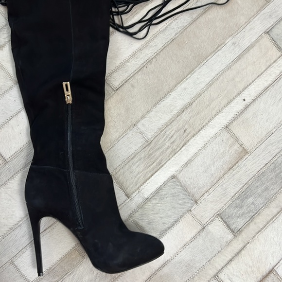 Schutz woman’s fringe /suede leather knee high boots - Picture 7 of 11